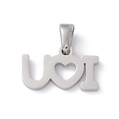 Non-Tarnish Valentine's Day 304 Stainless Steel Charms STAS-G284-11P-1