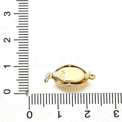 Oval Rack Plating Brass Box Clasps KK-S508-13G-1