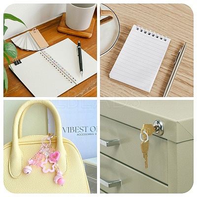 150Pcs 6 Colors Plastic Loose Leaf Book Binder Hinged Rings FIND-TA0010-54C-1