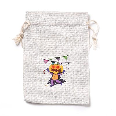 Halloween Cotton Cloth Storage Pouches ABAG-M004-01M-1