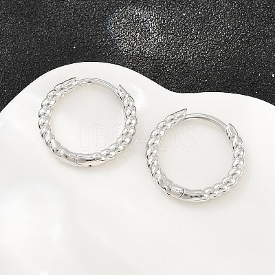 Brass Huggie Hoop Earrings KK-CBA8324-18C-P-1