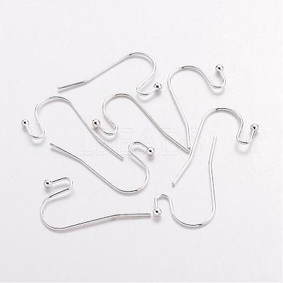 Silver Color Plated Brass Hook Ear Wire X-J0JQN-S-1