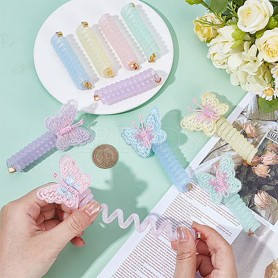 10Pcs 10 Styles Silicone Hair Accessories for Women Girls OHAR-AR0001-09-1