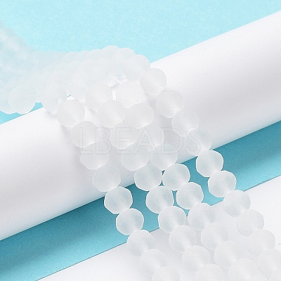 Transparent Glass Beads Strands X1-EGLA-A034-T8mm-MD19-1