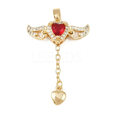 Brass Micro Pave Cubic Zirconia Pendants KK-B161-12G-1