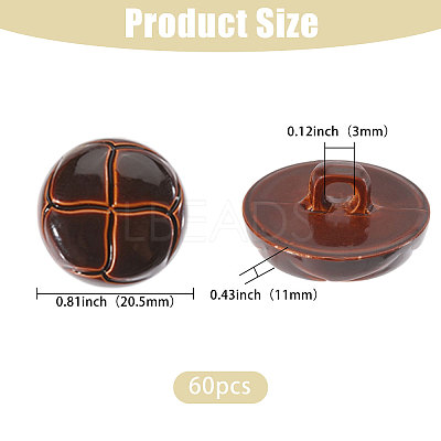 1-Hole Plastic Buttons BUTT-CA0001-34B-1
