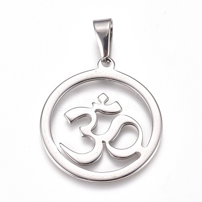 Non-Tarnish Yoga 304 Stainless Steel Pendants X-STAS-I135-24P-1