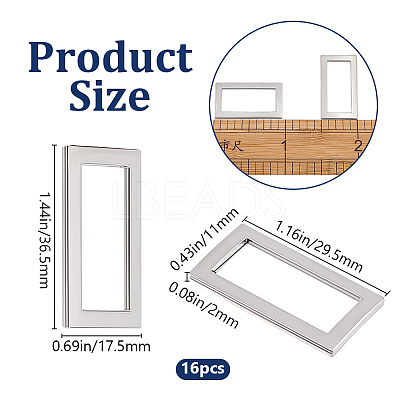 16Pcs Zinc Alloy Buckles FIND-BBC0002-43B-1