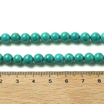 Natural Magnesite Round Beads Strands TURQ-G148-03-6mm-1
