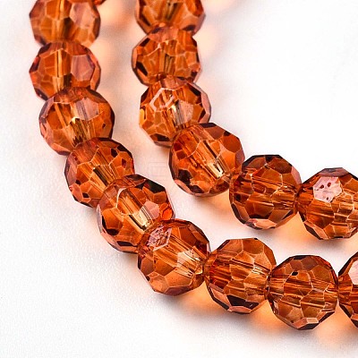 Baking Paint Transparent Glass Beads Strands DGLA-A035-T4mm-A04-1