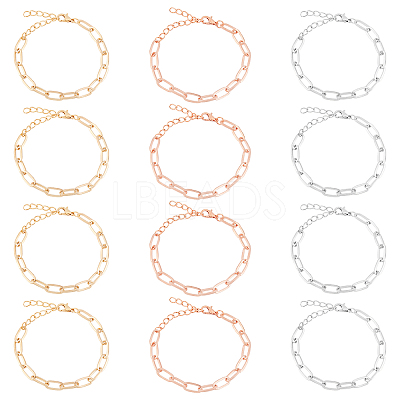 Alloy Paperclip Chain Bracelets BJEW-NB0001-02-RS-1