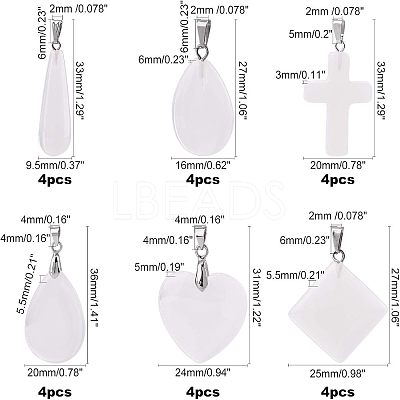 Opalite Pendants G-FH0001-09-1