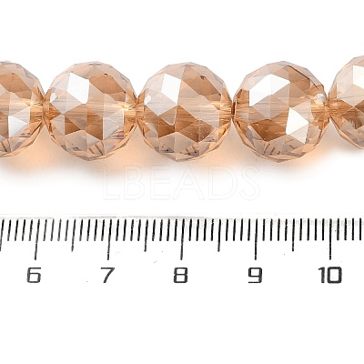 Transparent Electroplate Glass Beads Strands EGLA-N002-34E-F01-1