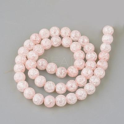 Synthetic Crackle Quartz Beads Strands GLAA-S134-8mm-M-1