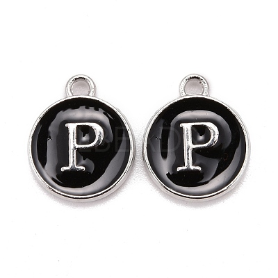 Platinum Plated Alloy Charms ENAM-S118-02P-P-1
