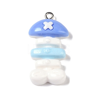 Ocean Theme Opaque Resin Pendants RESI-S403-02I-1