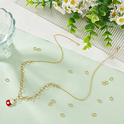 100Pcs 304 Stainless Steel Open Jump Rings STAS-UN0048-95-1