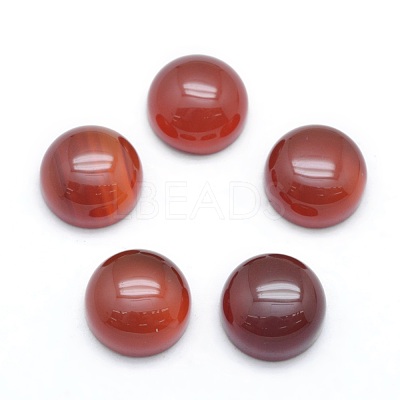 Natural Carnelian Cabochons G-P393-R03-10mm-1
