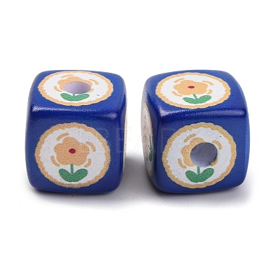 Printed Opaque Acrylic Beads LS-SACR-A009-01G-1