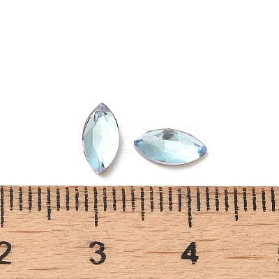 Glass Rhinestone Cabochons RGLA-P037-09A-D202-1