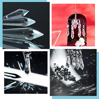 20Pcs 4 Styles Transparent Glass Pendants GLAA-SP0001-79-1