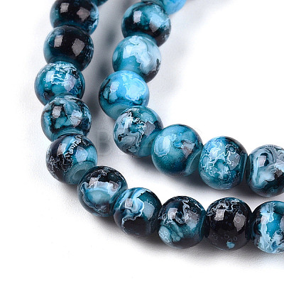 Baking Paint Glass Beads X1-DGLA-N003-6mm-A08-1