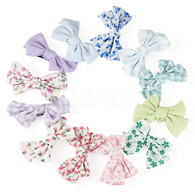 4Bags 4 Colors Cloth Bowknot Alligator Hair Clips PHAR-TA0001-20-1