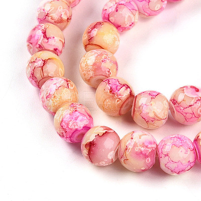 Baking Paint Glass Beads X1-DGLA-N003-8mm-A01-1