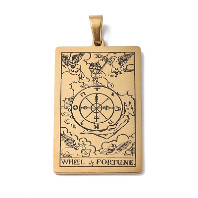 201 Stainless Steel Pendant STAS-B033-01G-10-1