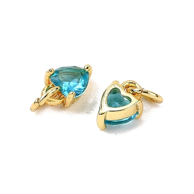 Brass Micro Pave Cubic Zirconia Charms KK-P192-08-G11-1