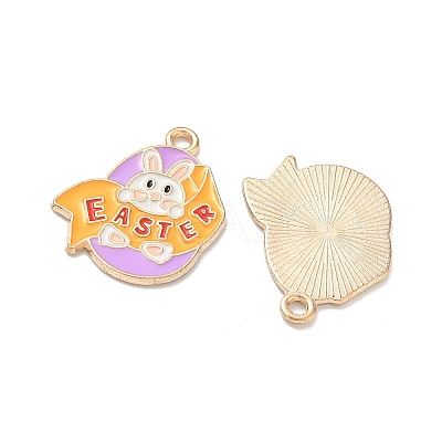 Easter Alloy Enamel Pendants ENAM-I055-01KCG-08-1
