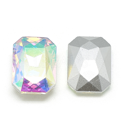 Pointed Back Glass Rhinestone Cabochons RGLA-T079-8x10mm-05-1