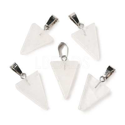 Natural Quartz Crystal Pendants G-B127-04P-10-1
