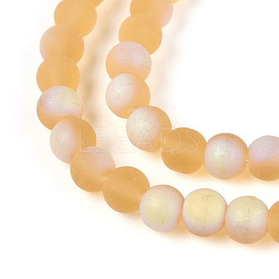 Frosted Transparent Glass Beads Strands LS-GLAA-T032-T6mm-MBB08-1