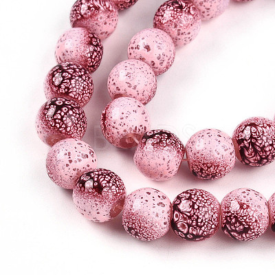Transparent Baking Paint Glass Beads Strands DGLA-N009-10mm-03-1