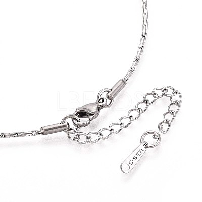 1.2MM 304 Stainless Steel Boston Link Chain Necklaces NJEW-N058-08P-1