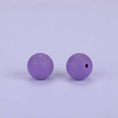 Round Silicone Focal Beads SI-JX0046A-109-1