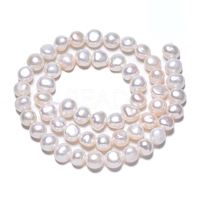 Natural Cultured Freshwater Pearl Beads Strands PEAR-N014-07C-1