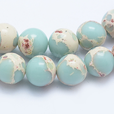 Synthetic Imperial Jasper Beads Strands G-F531-14mm-H03-1