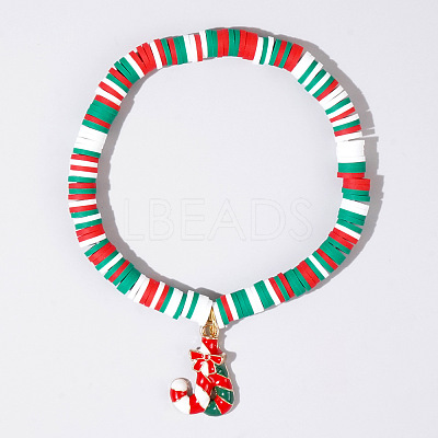 Christmas 304 Stainless Steel Enamel Charm Bracelets AH2991-23-1