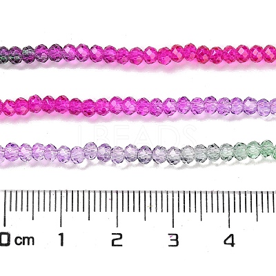 Transparent Painted Glass Beads Strands X1-DGLA-A034-T1mm-A06-1
