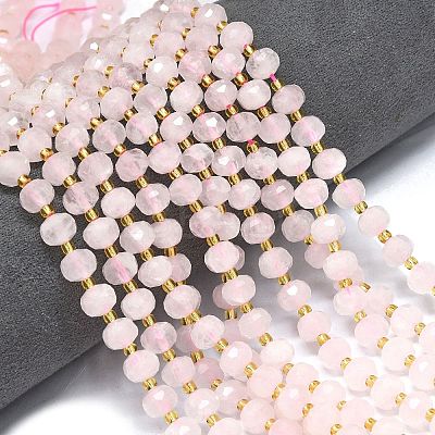 Natural Rose Quartz Beads Strands G-K389-E34-01-1
