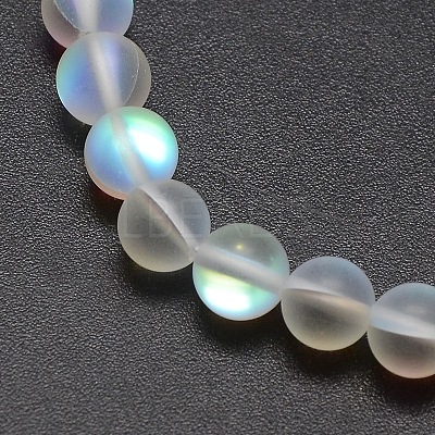 Synthetic Moonstone Beads Strands X-G-F142-8mm-01-1