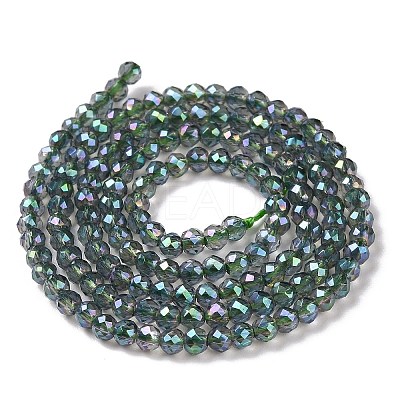 Electroplate Transparent Glass Beads Strands LS-GLAA-H021-01B-FR01-1
