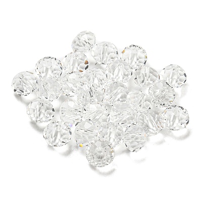 Transparent Electroplate Glass Beads GLAA-L046-02H-1