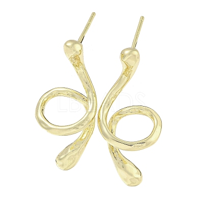 Brass Ear Studs Findings LS-KK-R154-02G-1