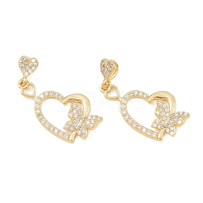 Brass Micro Pave Cubic Zirconia Pendants KK-I475-05G-06-1