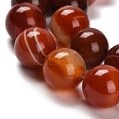 Dyed Natural Banded Agate Beads Strands G-G175-A09-01-1