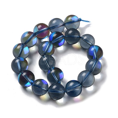 Synthetic Moonstone Beads Strands G-P528-J03-23-1