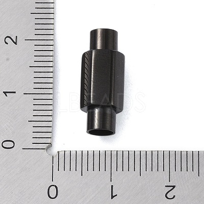 304 Stainless Steel Magnetic Clasps with Glue-in Ends STAS-K282-01A-EB-1